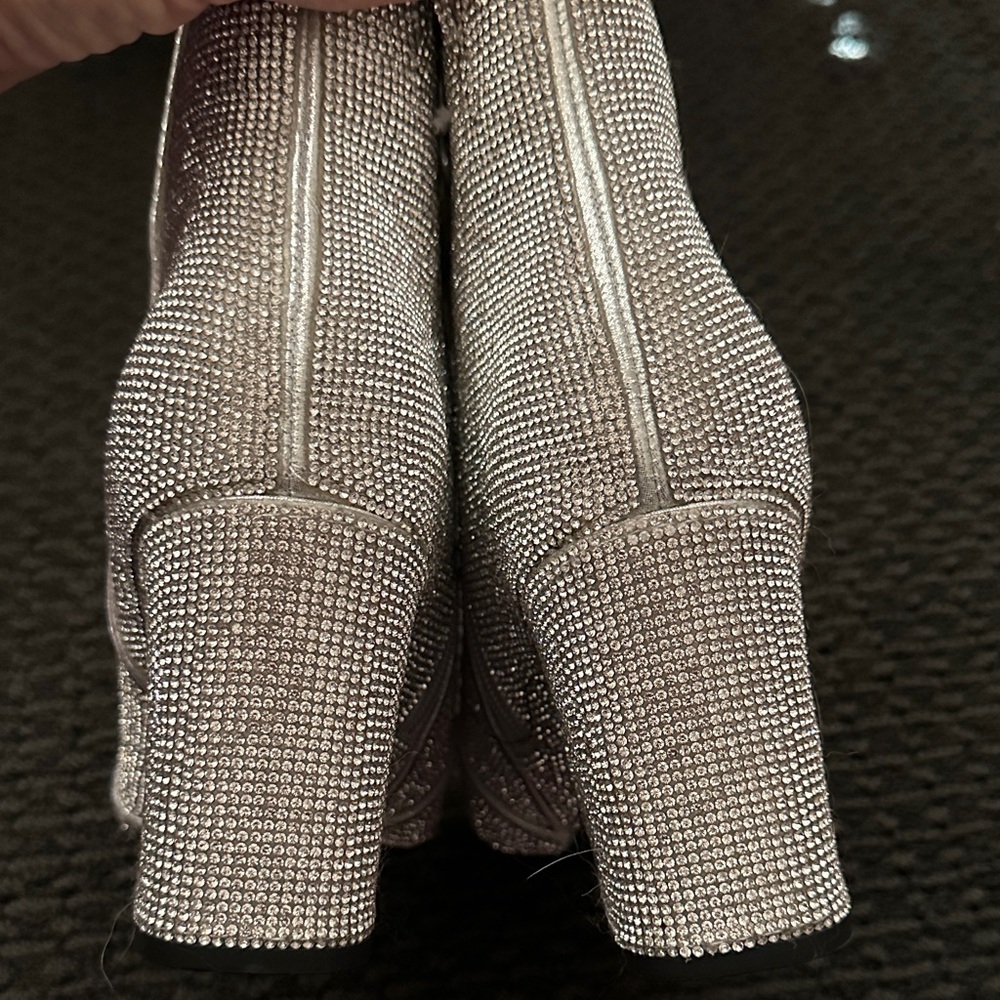 NWT Rhinestone Pointed-Toe Ankle Booties - Picture 9 of 17